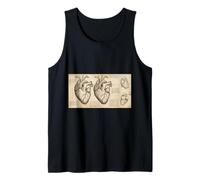 Anatomical Heart Sketch Da Vinci Vintage Medical Science Tank Top