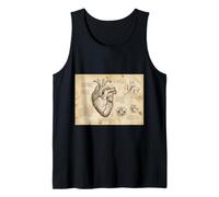 Anatomical Heart Sketch Da Vinci Vintage Medical Science Tank Top