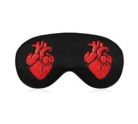 Anatomical Heart Spreading Sleep Mask Lightweight Blindfold Eye Mask with Adjustable Strap for Men Women