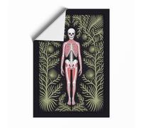 Anatomical Memento Mori Art Deco Unframed Wall Art Print A2 (59.4×42cm), Wall Decor for Living Room, Bedroom, Office & Home, Art Gift