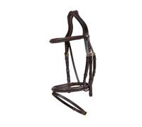 Anatomical riding bridle with braided combination noseband Dy'on