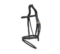 Anatomical riding bridle with braided combination noseband Dy'on
