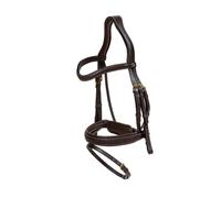 Anatomical riding bridle with combined braided noseband and pull Dy'on