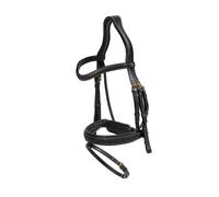 Anatomical riding bridle with combined braided noseband and pull Dy'on