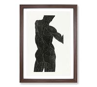 Anatomical Study of A Man Vol.10 by Reijer Stolk Framed Print | A2 Walnut Framed Wall Art | Ready to Hang | Modern Nature Picture | Living Room Bedroom Lounge Office