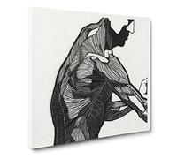 Anatomical Study Of A Man Vol.13 by Reijer Stolk Canvas Print | Gallery Wrapped 30mm Frame Wall Art | 14x14 inches | Ready to Hang | Classic People Picture | Living Room Bedroom Lounge Office