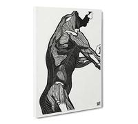 Anatomical Study Of A Man Vol.13 By Reijer Stolk Canvas Print | Gallery Wrapped 30mm Frame Wall Art | 30x20 inches | Ready to Hang | Classic People Picture | Living Room Bedroom Lounge Office
