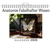 Anatomie Fabelhafter Wesen: Wandkalender 2026, Kalender DIN A4 quer, Monatskalender im Querformat mit Kalendarium, das perfekte Geschenk