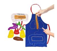 Anatomy Apron - 3D Realistic Development Early Learning Tool, Magnetic Puzzle Style | Interlocking Organ Magnets, Double Layer Fabric, Dry Erase Labeling Area, Travel Carry Bag For Boy Girl Preschool