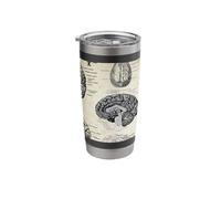 Anatomy Brain Vintage Textbook Diagrams Neuroscience Graphic Stainless Steel Insulated Tumbler