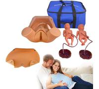 Anatomy Childbirth Simulator Manikin Childbirth Demonstration, Pelvic Anatomical Model Delivery Maternity Teaching Mold Includes Models of Baby Uterus Amniotic Sac Pelvis Placenta Umbilical
