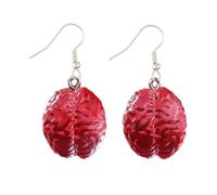 Anatomy Heart Earrings for Women Halloween Gothic 3D Resin Red Bloody Hearts Human Organs Chic Spooky Dangle Drop Earrings for Punk Cosplay Party Christmas Holiday Fashion Jewelry, M, Acrylic, No