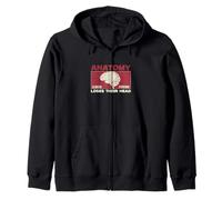 Anatomy Is Where Everyone Loses Their Head Funny Anatomists Zip Hoodie