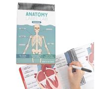 Anatomy Label Lab Workbook, Creative Human Anatomy Busy Book, Interactive Anatomy Illustrations, 100+ Full-Color Dry-Erase Pages, for Medical School Students, Doctors, Nurses(Green)
