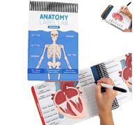 Anatomy Label Lab Workbook, Creative Human Anatomy Busy Book, Nurse Essentials Report Notebook, 100+ Full-Color Dry-Erase Pages, Physiology Study Tools for Medical Students, Nurses, and Doctors