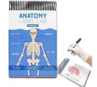 Anatomy Label Lab Workbook,Creative Human Anatomy Busy Book,Nurse Notebook,100+ Full-Color Dry-Erase Pages,Physiology Study Tools,for Medical School Students, Doctors, Nurses (blue)