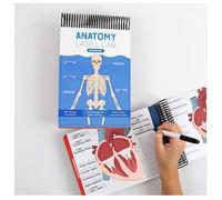 Anatomy Label Lab Workbook, Creative Human Anatomy Busy Book, Physiology Study Tools, 100+ Full-Color Dry-Erase Pages, for Medical School Students, Doctors, Nurses Deginners Daily Use (Blue)