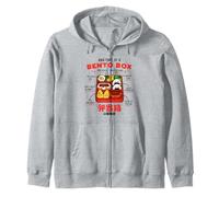 Anatomy of a Bento Box Cute Kawaii Food Japanese Style Zip Hoodie