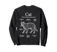 Anatomy Of A Cat Funny Feline Diagram Sweatshirt