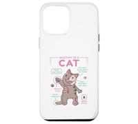 Anatomy Of A Cat Funny Infographic Grey Tabby Case for iPhone 12 Pro Max