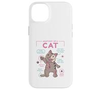Anatomy Of A Cat Funny Infographic Grey Tabby Case for iPhone 14 Plus