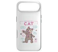 Anatomy Of A Cat Funny Infographic Grey Tabby Case for iPhone Air