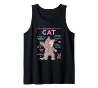 Anatomy of A Cat Funny Infographic Grey Tabby Tank Top