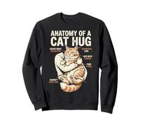 Anatomy of a Cat Hug Funny Feline Lover Cat Owner Sweatshirt