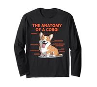 Anatomy of A Corgi Owner Dog Trainer Cute Corgi Long Sleeve T-Shirt