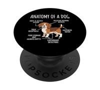Anatomy Of A Dog Funny Dog Lover Humor Diagram PopSockets Adhesive PopGrip