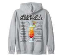Anatomy Of A Drink Package Blame it on Funny Cruise Meme Zip Hoodie