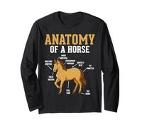 Anatomy of A Horse Funny Equestrian Neigh Horse Lovers Long Sleeve T-Shirt