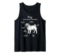 Anatomy of A Pug Funny Dog Diagram Tank Top