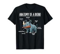 Anatomy Of A Rhino Lover Cute Rhinoceros Animal Art Wildlife T-Shirt