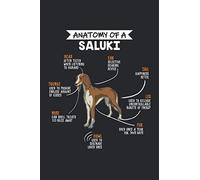Anatomy Of A Saluki: 6" x 9" Blank - Notebook - Memo Book - Paperback - Journal - Diary - A funny gift for a dog owner and puppy lover. Also a great ... there love there pet and four legged friend.