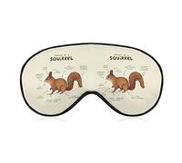 Anatomy of A Squirrel Eye Mask for Sleeping Blackout Night Blindfold with Adjustable Strap for Men Women Travel Yoga Nap