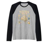 Anatomy of A Teacher Brain Funny Teaching Raglan Baseball Tee