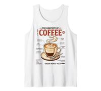 Anatomy of Coffee Retro Japanese Cafe Espresso Caffeine Tank Top