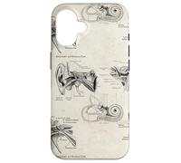 Anatomy of Human Ear Vintage Audiology Graphic Case for iPhone 16