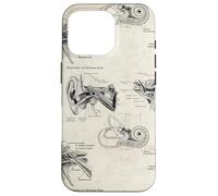 Anatomy of Human Ear Vintage Audiology Graphic Case for iPhone 16 Pro