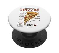 Anatomy of Pizza Retro Japanese Food Aesthetic Graphic PopSockets Adhesive PopGrip