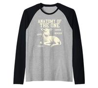 Anatomy of The One Chosen Rescued Lamb Jesus Raglan Baseball Tee