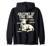 Anatomy Of The One Chosen Rescued Lamb Jesus Zip Hoodie