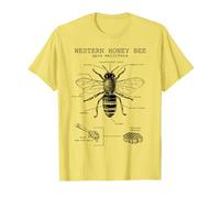 Anatomy of The Western Honeybee | Insect Biology Diagram T-Shirt