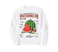 Anatomy of Watermelon Retro Japanese Fruit Aesthetic Poster Sweatshirt