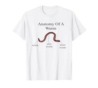 Anatomy of Worm Funny Science Biology Diagram T-Shirt