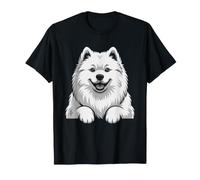 Anatomy Samoyed Owner Illustrated Fluffy White Dog Parent T-Shirt