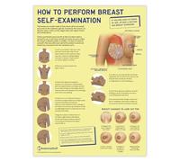 AnatomyStuff How to Perform Breast Self-Examination (BSE) Poster/Chart, 45x60 cm, 18x24 inches, Breast Anatomy, Breast Cancer Awareness