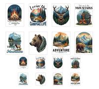 ANATTASOUL 16 Sheets Iron on Transfers for T-Shirts Adventure and Camping DTF Transfers Ready to Press, Washable Vinyl Iron on Patches for Women Girls Clothing Hat Bag Pillow DIY Crafts Gifts