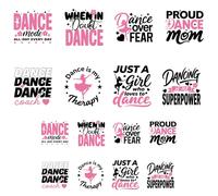 ANATTASOUL 16 Sheets Iron on Transfers for T-Shirts Dance Quotes DTF Transfers Ready to Press, Washable Vinyl Heat Press Iron on Patches for Women Clothing Bag Hat Pillow DIY Crafts Gifts